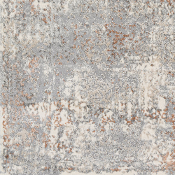 Williston Kershaw Burnt Orange/Light Gray Rug Wayfair